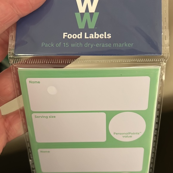 WeightWatchers Food Labels with a dry erase marker. Pack of 15 labels. 2 packs! - Picture 3 of 6